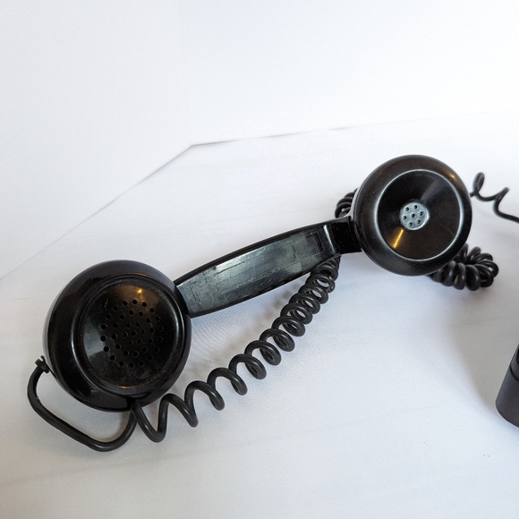 Black Microtel Touch Button Phone Vintage Mid century Works - Picture 7 of 9